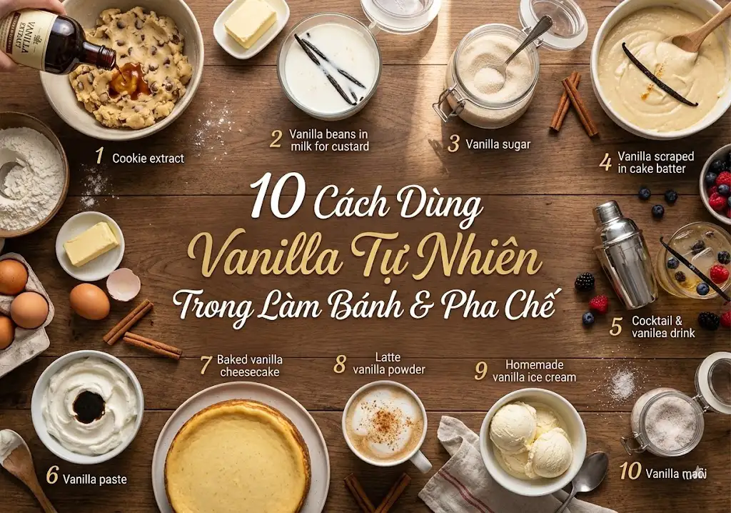 10 Cách Dùng Vanilla Tự Nhiên Trong Làm Bánh