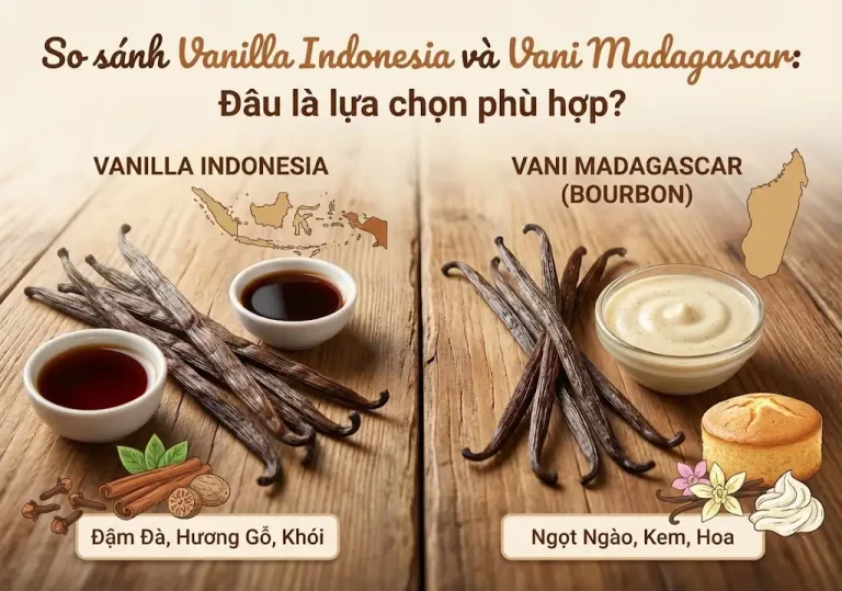 So sánh Vanilla Indonesia và Vani Madagascar