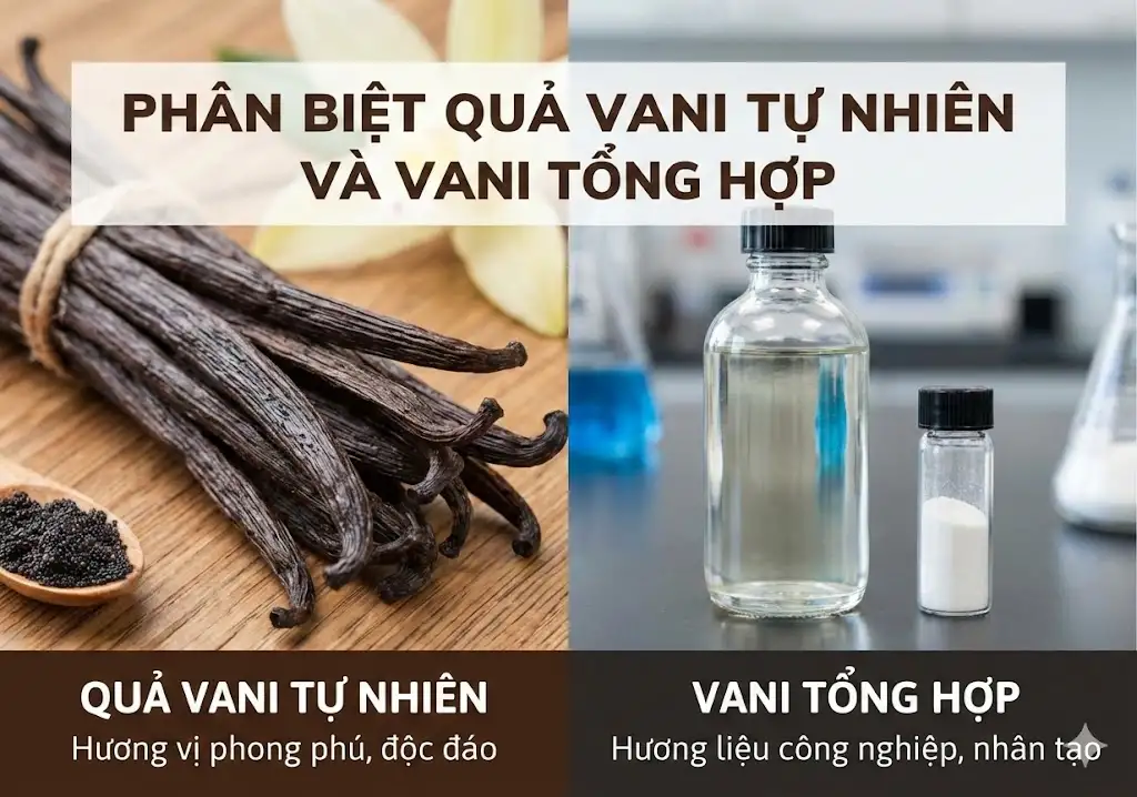 Phân biệt quả vani tự nhiên và vani tổng hợp