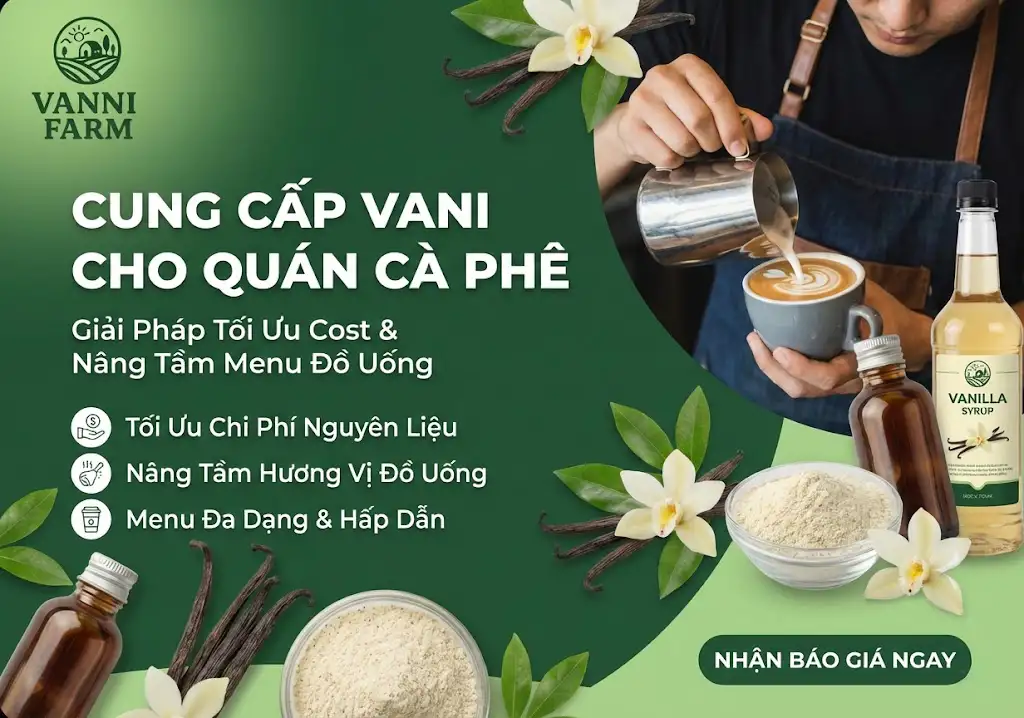 Cung cấp vani cho quán cà phê