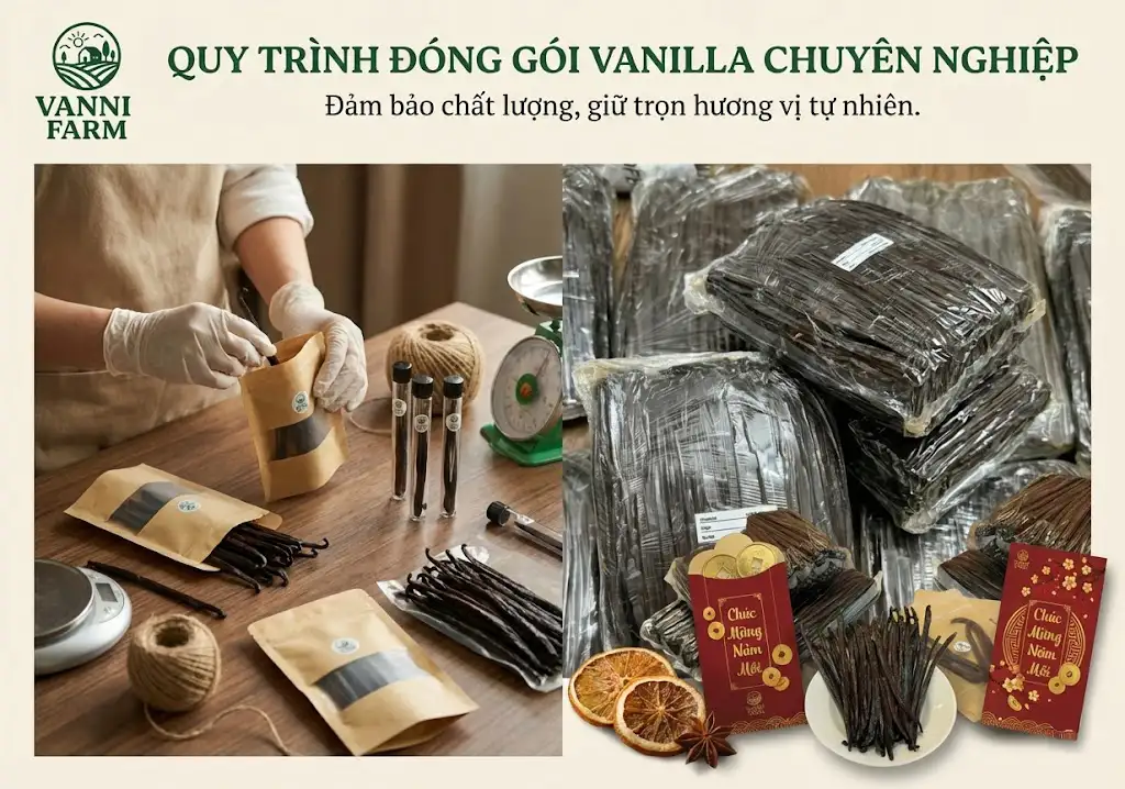 quy trình đóng gói vanilla