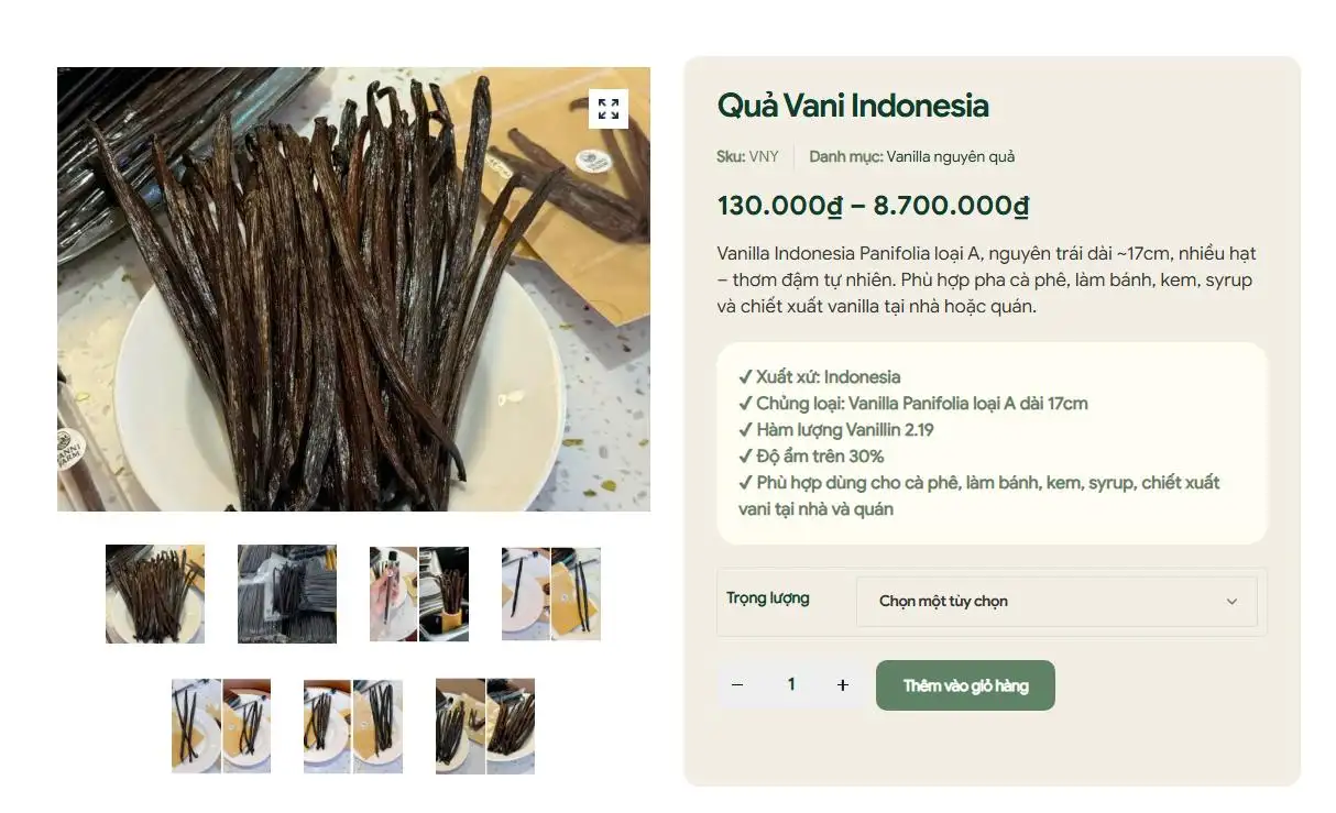 Hướng dẫn thanh toán quả vani trên Vanni Farm